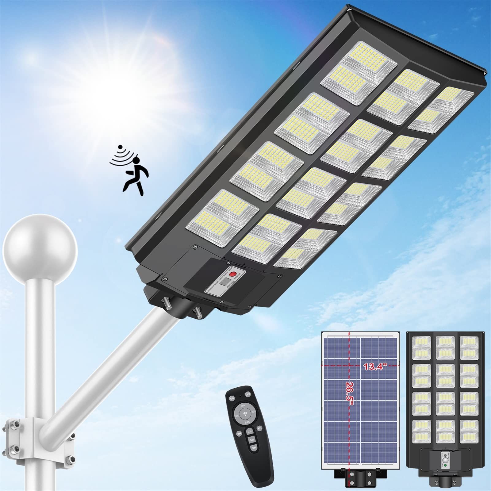 Insdea 1000W Led Solar Street Light Outdoor, 80000Lm Ip65 Waterproof ... pertaining to How Solar Power and Smart Sensors Revolutionize Home Security