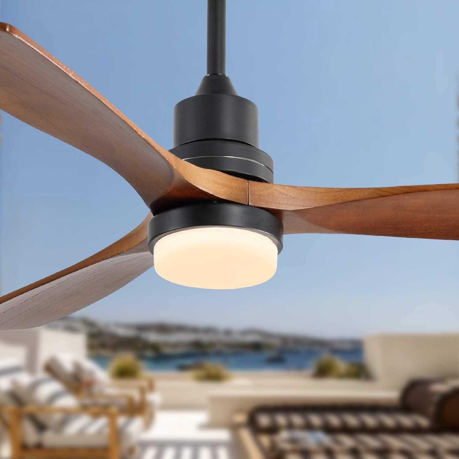 Ivy Bronx 52'' Kemp 3 - Blade Led Standard Ceiling Fan With Remote ... within The Practical Advantages of a 3-Blade Design in Ceiling Fans