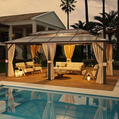 Jolydale 20 Ft. W X 12 Ft. D Metal Patio Gazebo Hardtop / Metal | 111 H ... with Unveiling the Allure of a 20x12 Steel Gazebo Transform Your Outdoor Space