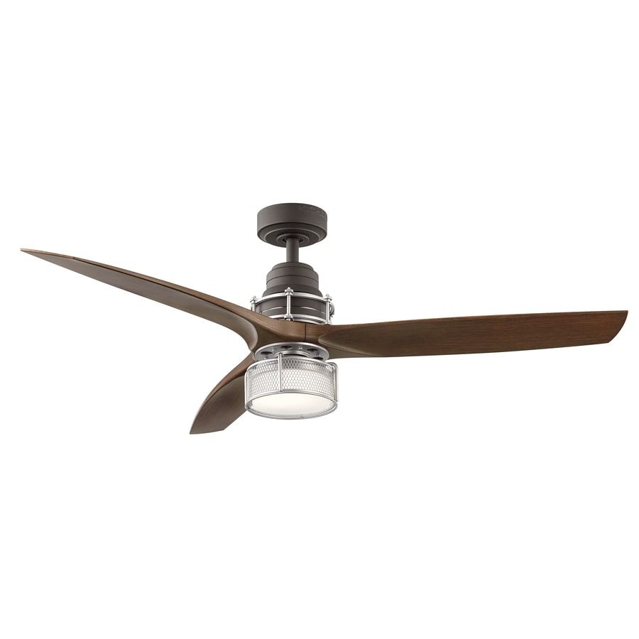 Kichler 54-In Led Indoor Downrod Ceiling Fan With Light Kit And Remote ... for The Practical Advantages of a 3-Blade Design in Ceiling Fans