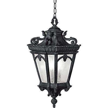 Kichler Tournai 24 3/4" High Black Outdoor Hanging Light | Outdoor ... in Tournai Outdoor Pendant 3-Light, Londonderry