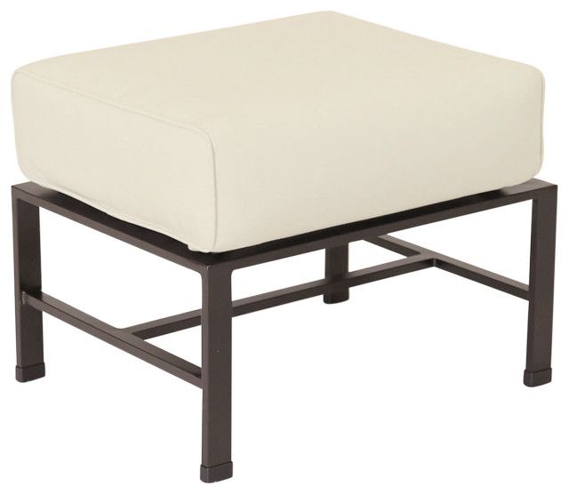 La Jolla Ottoman With Cushions, Canvas Flax With Self Welt ... with regard to Choosing the Right Bristol Ottoman Fabric Understanding Canvas Flax and Self Welt