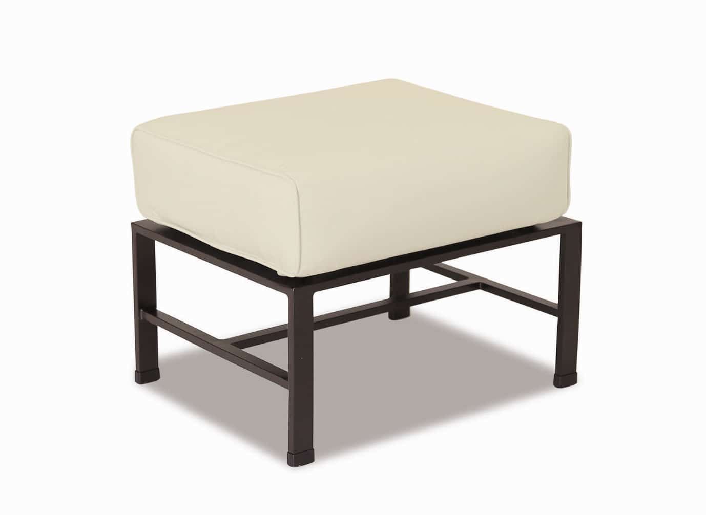 La Jolla Ottoman With Cushions In Canvas Flax With Self Welt - Sitting ... throughout Bristol Ottoman In Canvas Flax W/ Self Welt