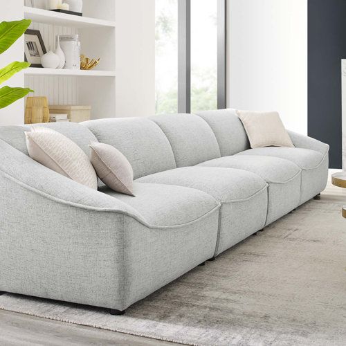 Latitude Run® Comprise 4-Piece Sofa | Wayfair regarding Comprise 4-Piece Sofa, Charcoal