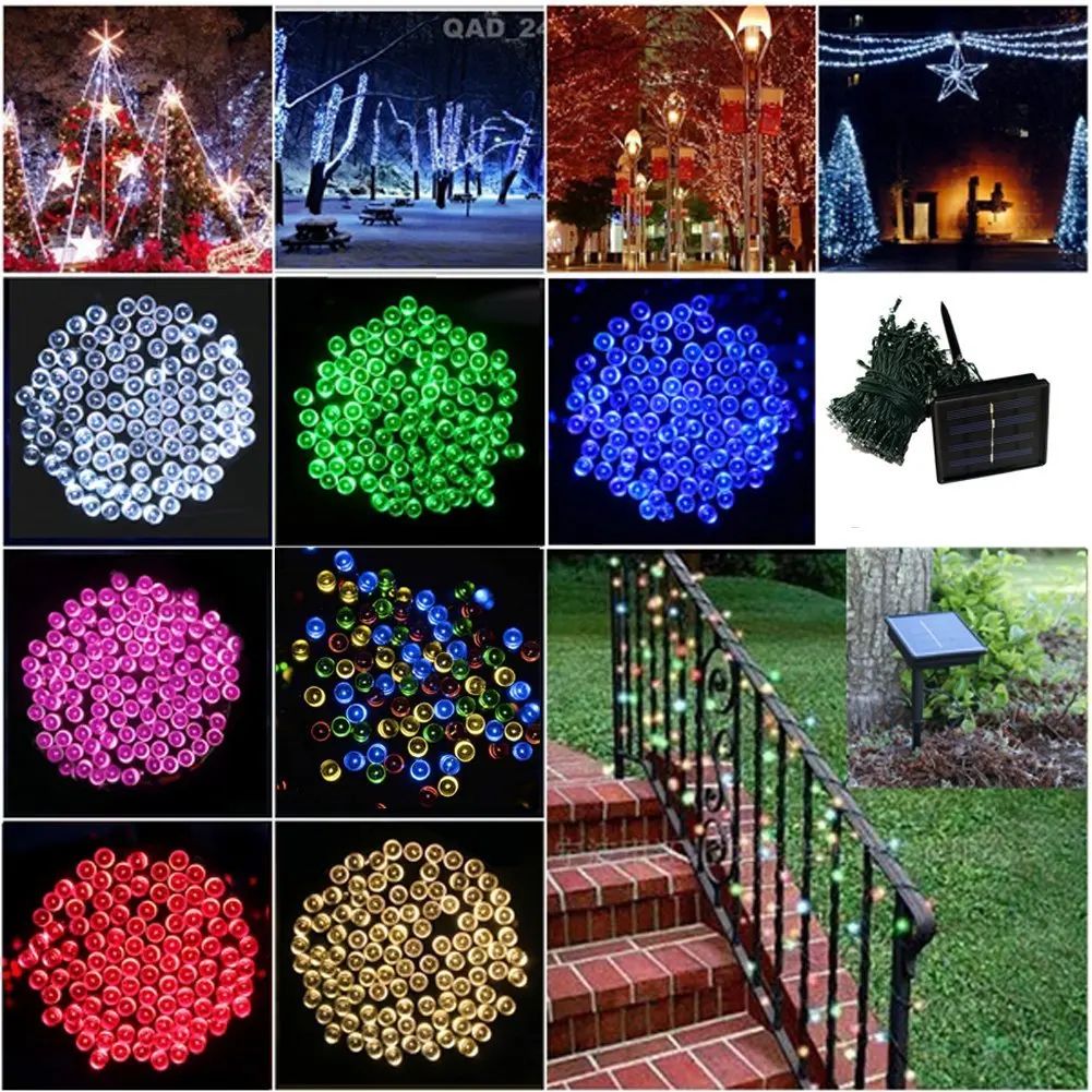 Led String Light 200Leds/20M Solar Colorful Holiday Led Lighting ... pertaining to From Garden to Balcony Creative Uses for 20 Count Solar String Lights