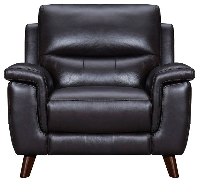 Lizette Brown Leather Power Recliner With Usb - Midcentury - Recliner ... throughout Finding the Perfect Fit Considerations for the 78-Inch Lizette Loveseat