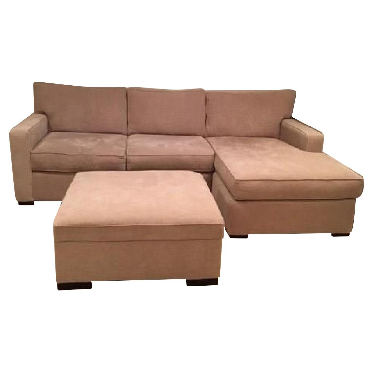 Macy's 3-Piece Fabric Sectional Sofa - Aptdeco within 3 Piece Fabric Sectional Sofa With Ottoman In Mocha