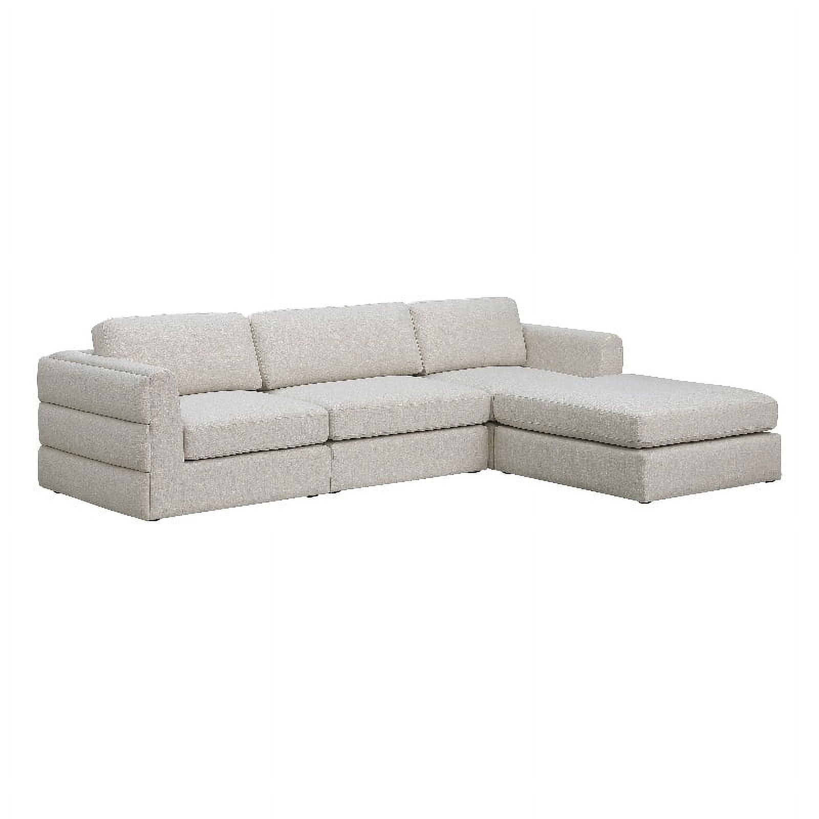 Maklaine Contemporary Beige Durable Linen Textured Fabric Modular ... for Living Room Transformation How the Maklaine Sectional Enhances Space
