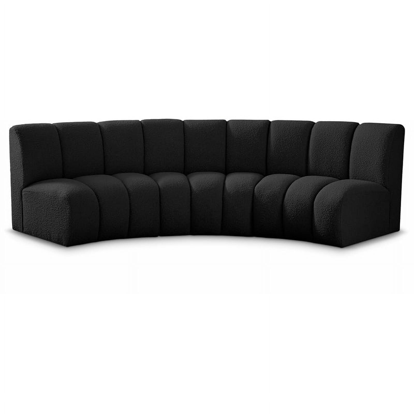 Maklaine Contemporary Black Boucle Fabric 3Pc. Modular Sectional ... intended for Living Room Transformation How the Maklaine Sectional Enhances Space