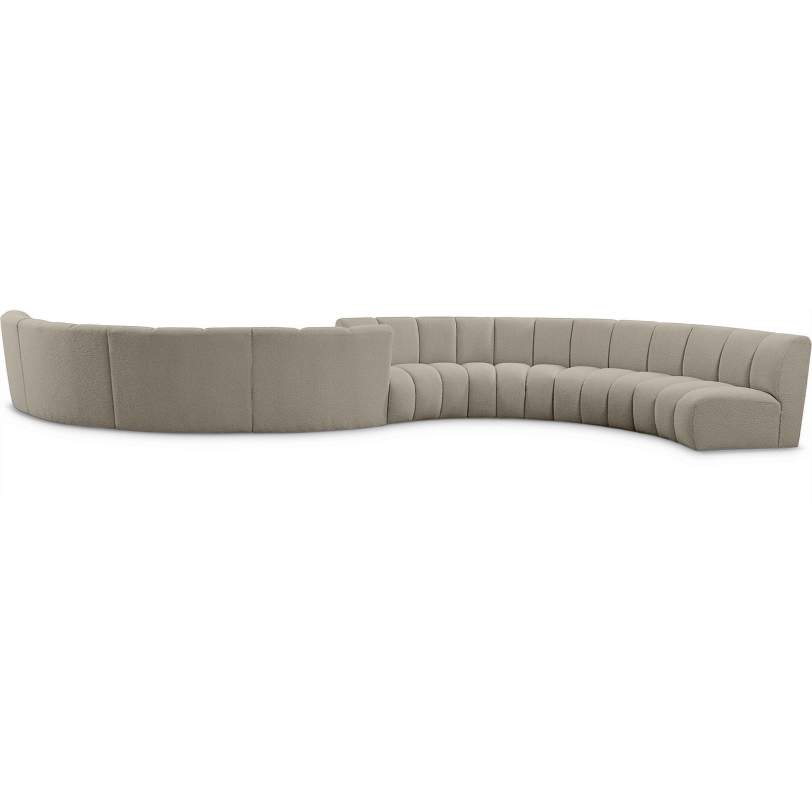 Maklaine Contemporary Brown Boucle Fabric 8Pc. Modular Sectional ... intended for Living Room Transformation How the Maklaine Sectional Enhances Space