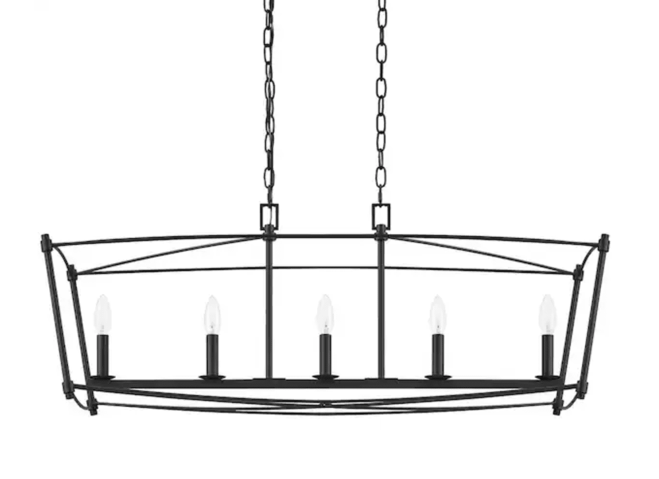 Marston 5- Light Linear Chandelier In Matte Black - Walmart.com pertaining to Quorum Odeon 5-Light Wet Linear Chandelier, Matte Black/Clear, 71-5-59