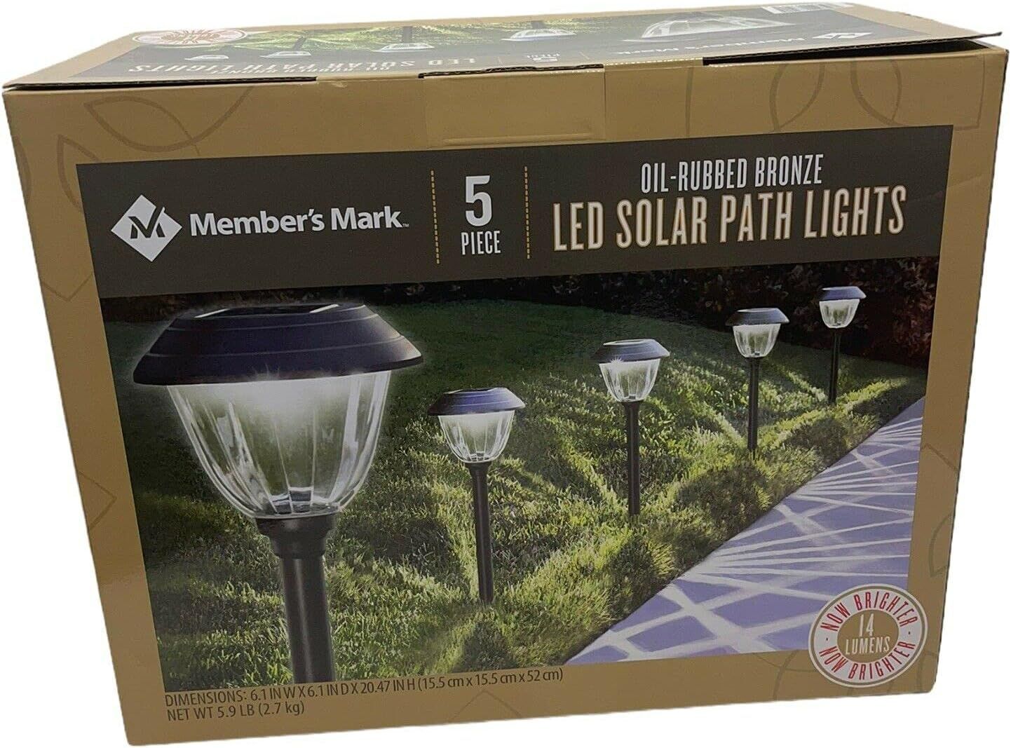 Member's Mark Oil-Rubbed Bronze Led Solar 12 Lumen Path Lights (5 Count ... in Maximizing Efficiency Tips for Solar Path Light Performance