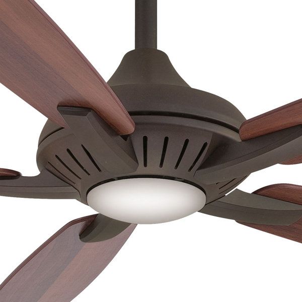 Minka Aire 52" Dyno 5 - Blade Standard Ceiling Fan With Remote Control ... with Minka Aire Dyno 52" Led Ceiling Fan With Remote Control, White