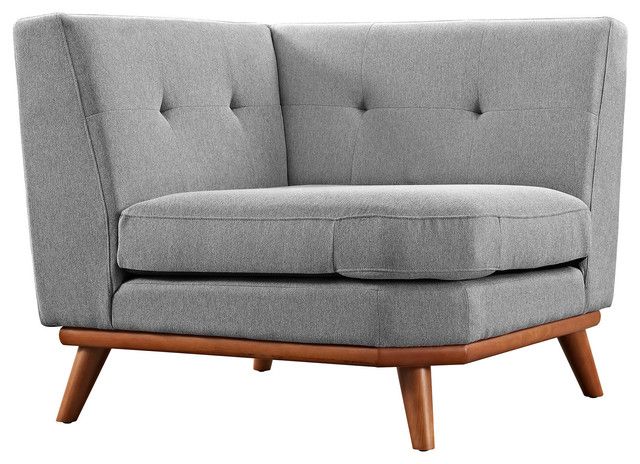 Modern Contemporary Corner Sofa , Gray, Fabric - Contemporary ... with The Modern Corner Sofa's Anatomy Understanding Frame Materials and Construction