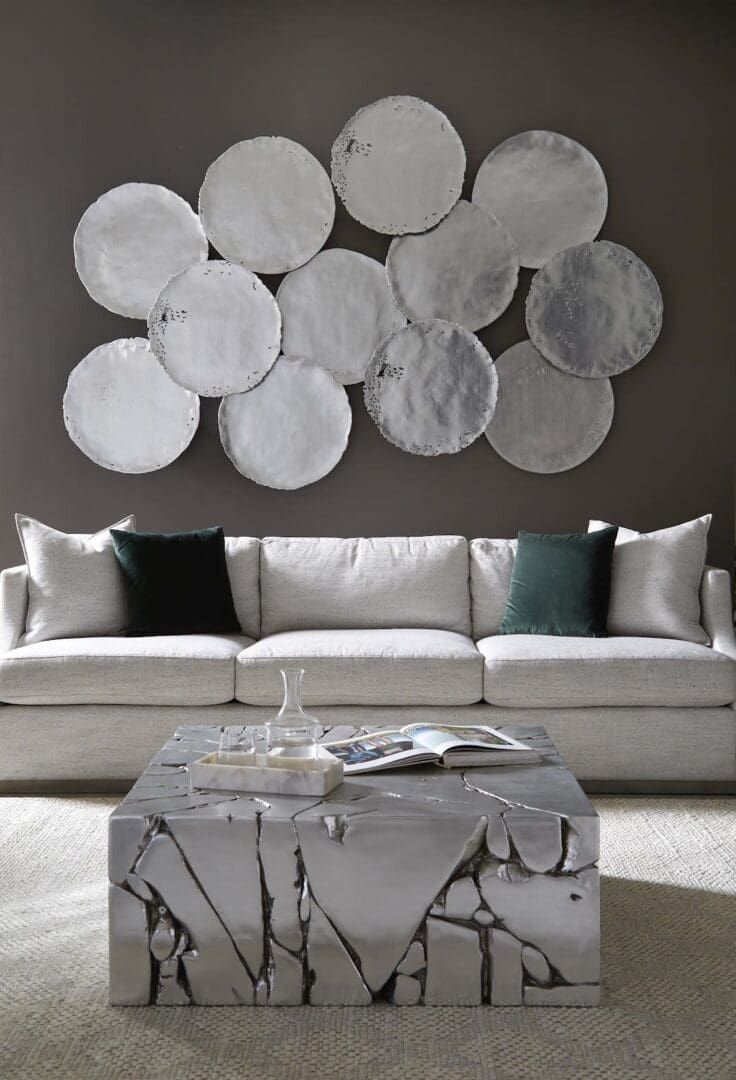 Modern Phillips Collection Chunk Square Silver Coffee Table 344 ... with regard to Chunk Square Silver Coffee Tables A Timeless Addition to Any Home