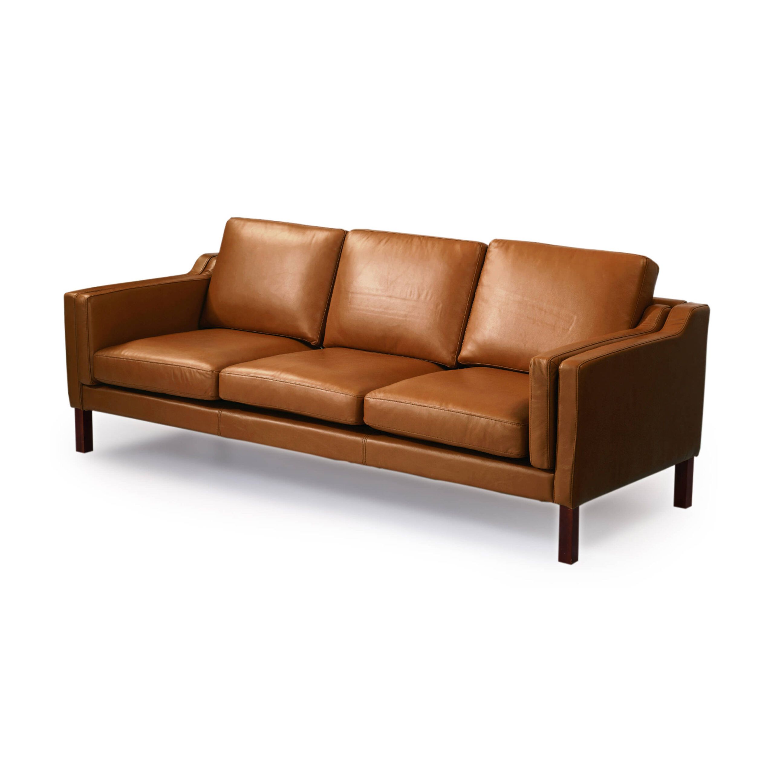 Monroe Mid Century Modern Leather Sofa | Wayfair regarding Beyond the Surface Exploring the Craftsmanship of a 100.5"W Leather Sectional