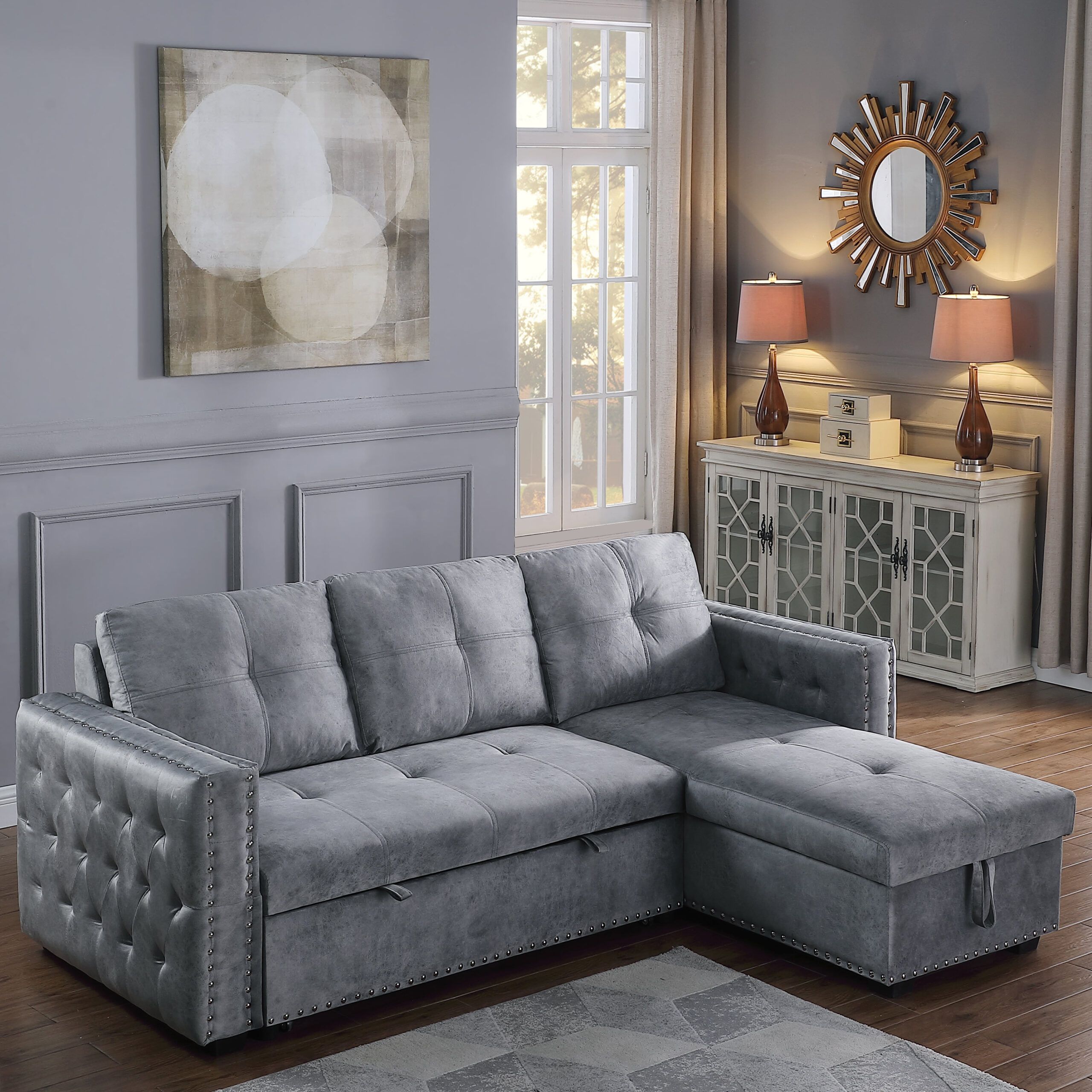 Morden Fort Comfy Sectional Sleeper Sofa With Storage, Reversible L ... for Beyond Comfort Sectional Sofas and the Art of Living Room Design