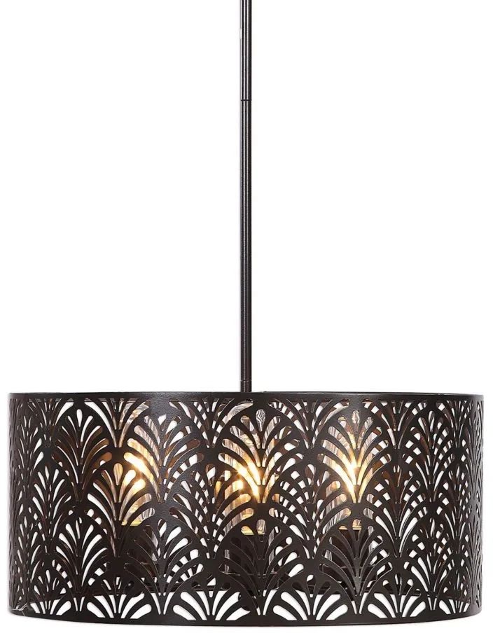 Myrtle Outdoor Pendant Light pertaining to Rue 3-Light Outdoor Pendant, Natural Black With Silken Black Wicker