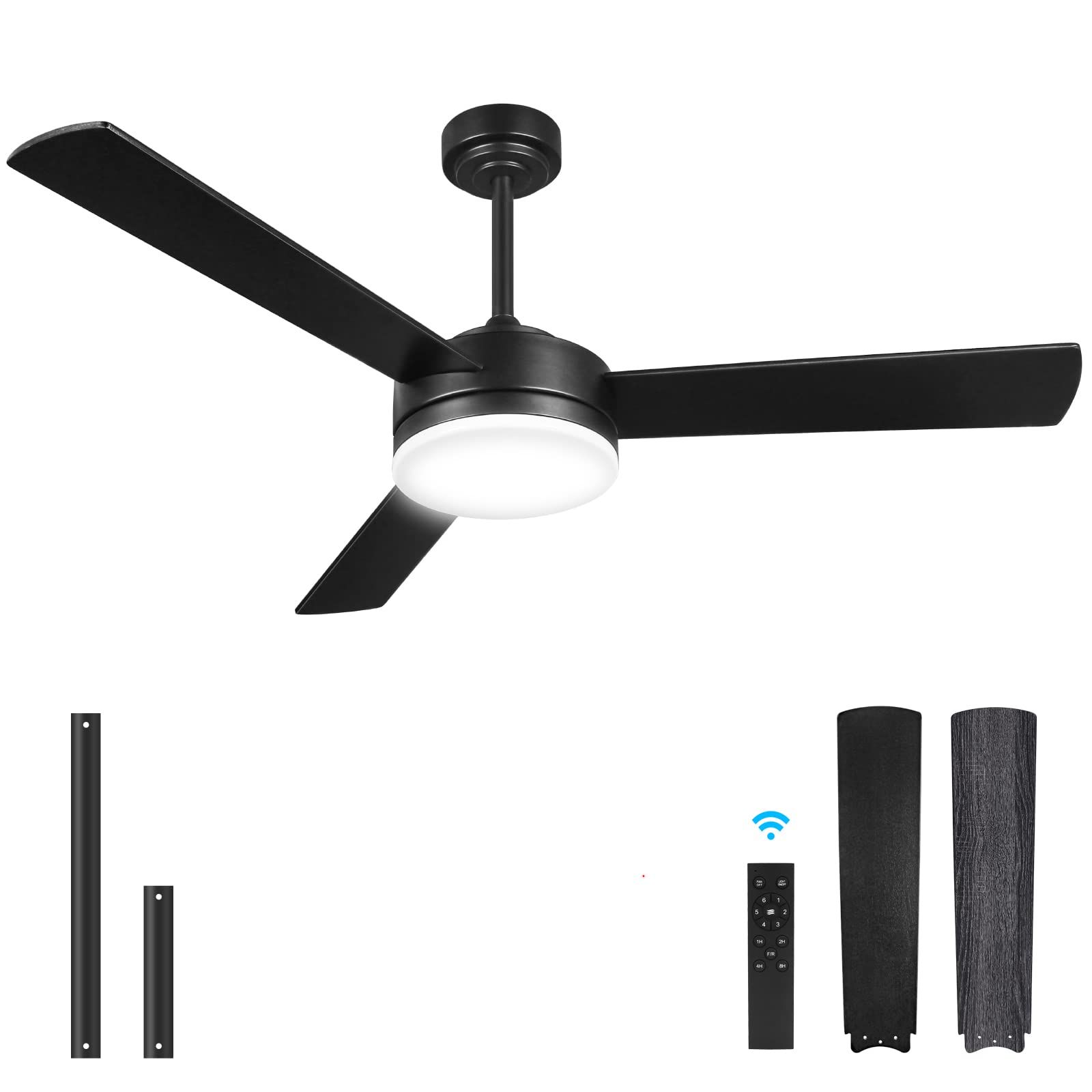 Unveiling the 52-Inch Modern Black LED Smart Ceiling Fan A Comprehensive Guide