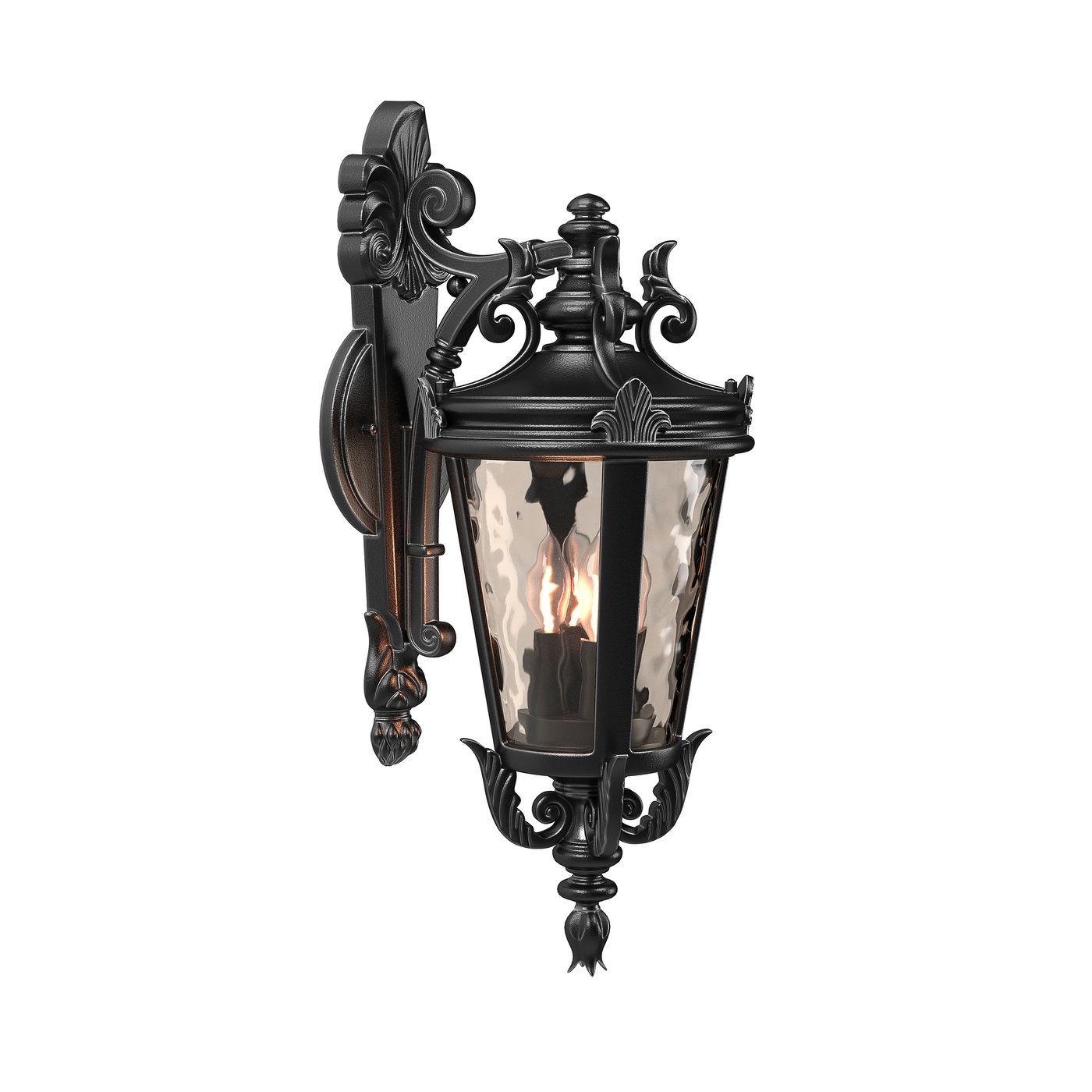 Outdoor Wall Light Fixture Warm Bronze | Cgtrader regarding Rhodes Outdoor Linear, Warm Bronze