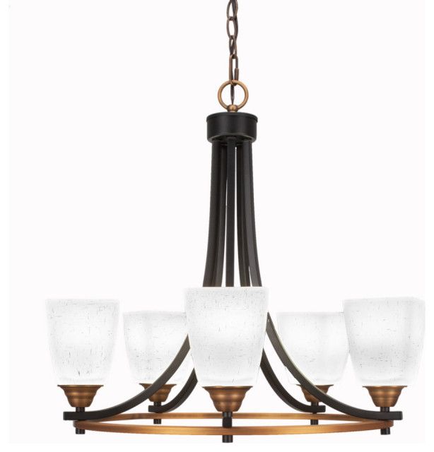 Paramount 5-Light Chandelier, Matte Black & Brass, 4.5" White Muslin ... for Caring for Your Odeon Chandelier Maintenance Tips for Long-Lasting Beauty