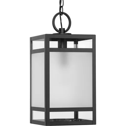 Parrish Collection One-Light Matte Black Clear And Etched Glass Modern ... in Choosing the Right Lighting How to Select the Best Lantern for Your Needs