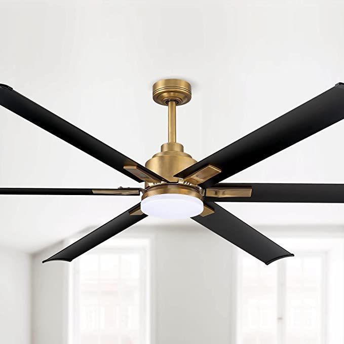 Parrot Uncle Ceiling Fans With Lights 72 Inch Modern Large Ceiling Fan ... in 72" Modern 8 Wood Blades Large Ceiling Fan W Led Light, Gold