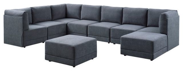 Decoding the Comfort and Versatility of a Gray Polyester Blend Sectional Sofa