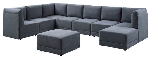 Decoding the Comfort and Versatility of a Gray Polyester Blend Sectional Sofa