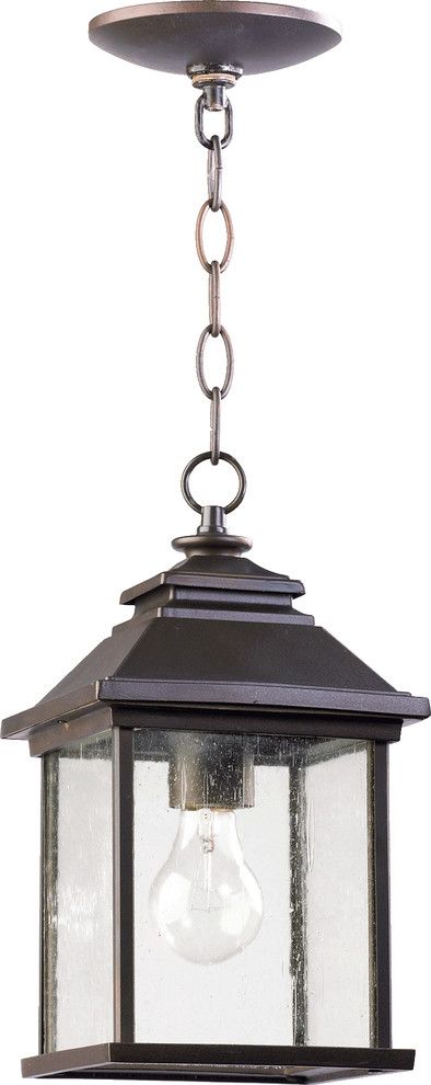 Pearson 7&quot; Pendant, Oiled Bronze - Craftsman - Outdoor Hanging Lights ... within Pearson 7&quot; Pendant Outdoor, Noir