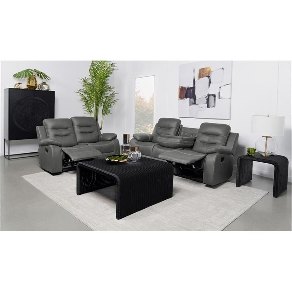 Pemberly Row 2-Piece Leather Upholstered Motion Reclining Sofa Set Dark ... for Caring for Your Dark Gray Upholstery Long-Lasting Beauty Tips