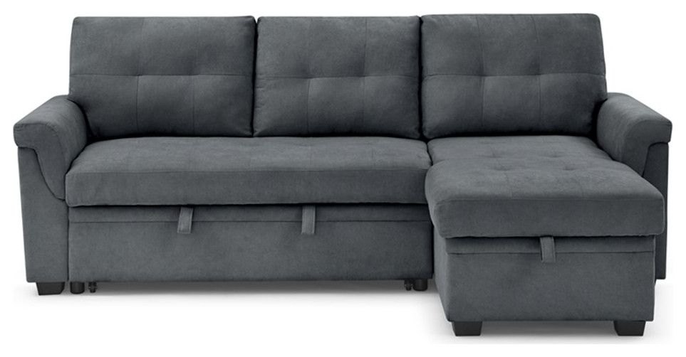 Pemberly Row 2 Piece Upholstered Chaise Sectional With Usb In Gray ... with regard to Caring for Your Dark Gray Upholstery Long-Lasting Beauty Tips