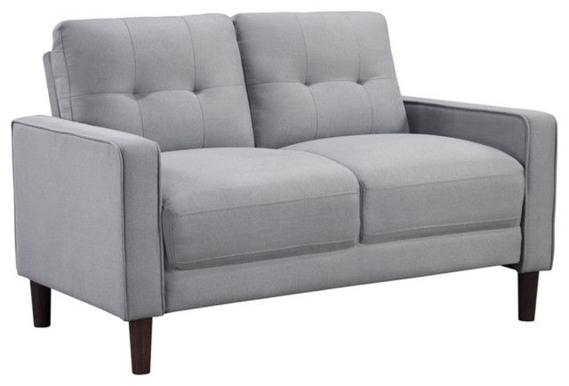 Pemberly Row 2-Piece Upholstered Fabric Sofa Set With Track Arms In ... pertaining to Caring for Your Dark Gray Upholstery Long-Lasting Beauty Tips