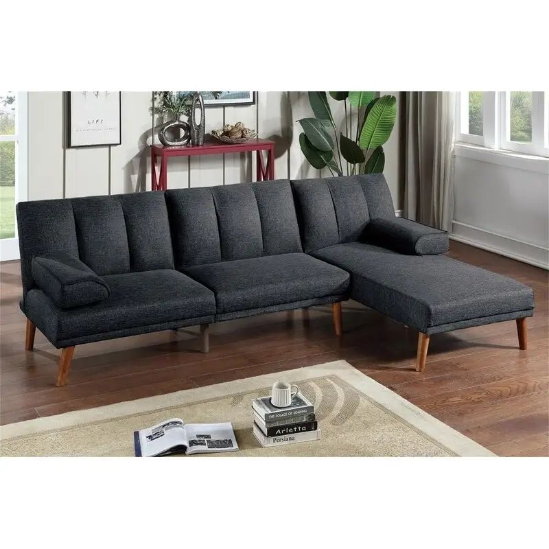 Polyfiber Sectional Sofa Set Living Room Furniture Solid Wood Legs ... in Understanding the Durability of Your Polyfiber Sectional