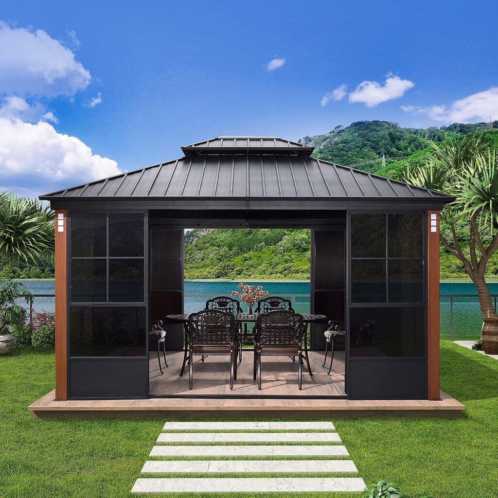 Purple Leaf 12X14 Patio Hardtop Gazebo Review | 2025 pertaining to Comparing Different 12x14 Gazebo Materials and Designs
