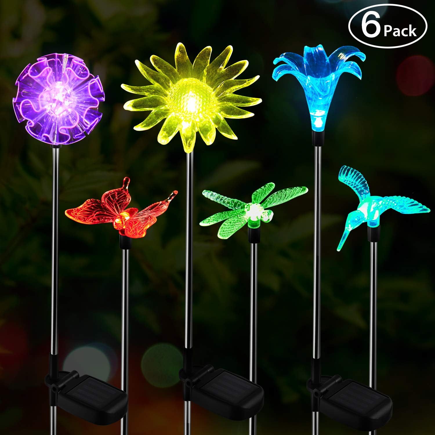 Quality Assurance 4 Pack Outdoor Solar Garden Stake Lights,Multi-Color ... with regard to Solar Powered 4-Light Deco Clear Led In-Ground Light, Full Color