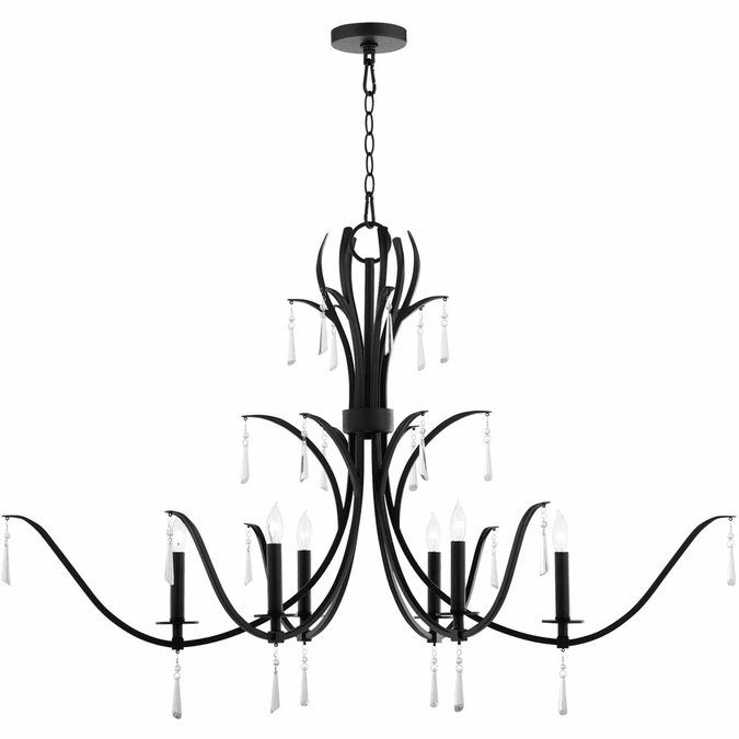 Quorum 620-6-59 Majesty Contemporary Matte Black Lighting Chandelier ... pertaining to Lighting Choices for the Quorum Gentry Chandelier Maximizing Ambiance and Style