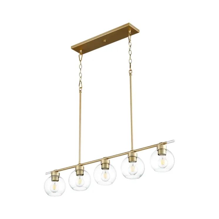 Quorum Volan 5-Light Chandelier > The Fan Shoppe | Canada regarding Quorum Odeon 5-Light Wet Linear Chandelier, Matte Black/Clear, 71-5-59