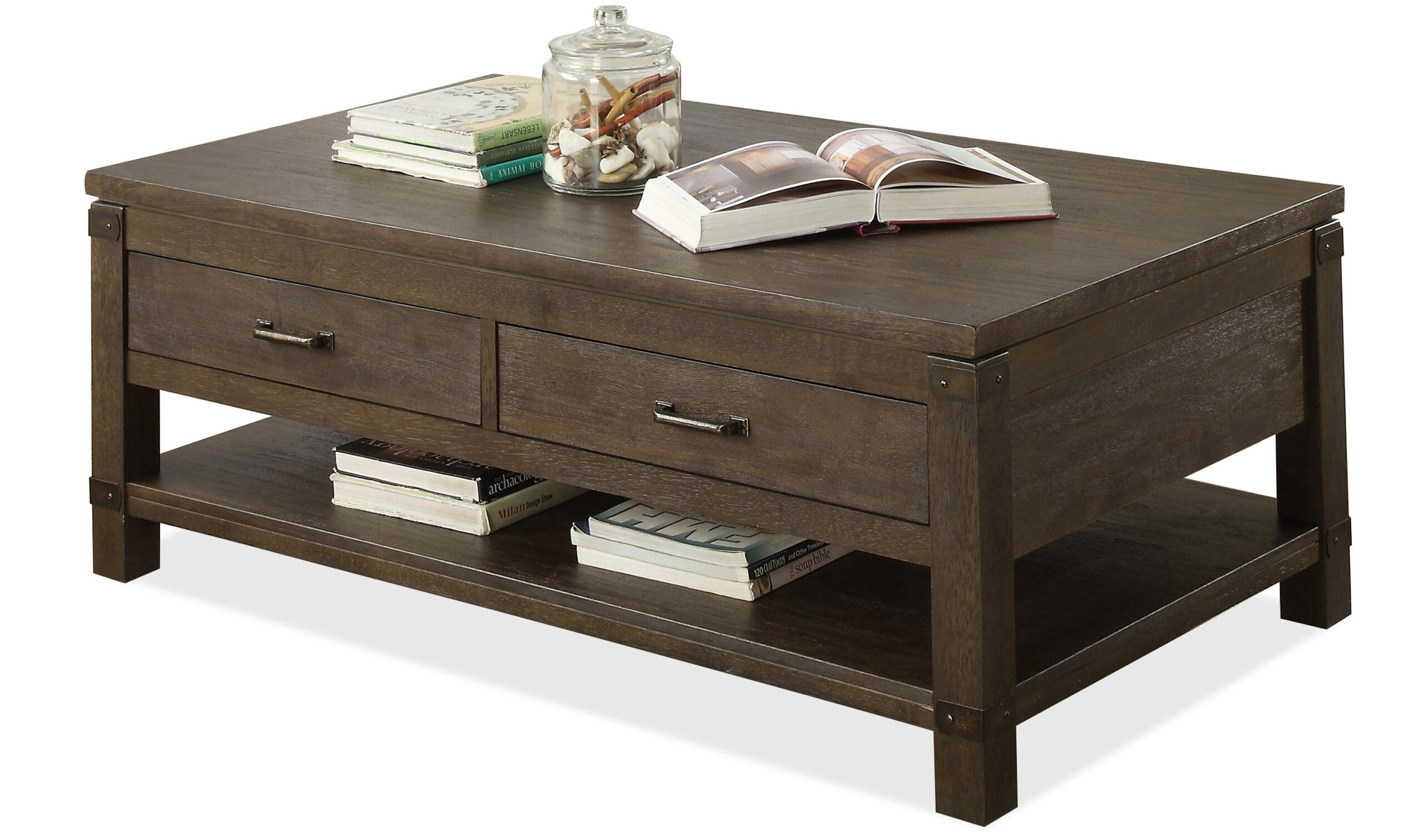 Riverside Furniture Promenade Rectangular Cocktail Table With 2 Drawers ... for Promenade Rectangular Cocktail Table