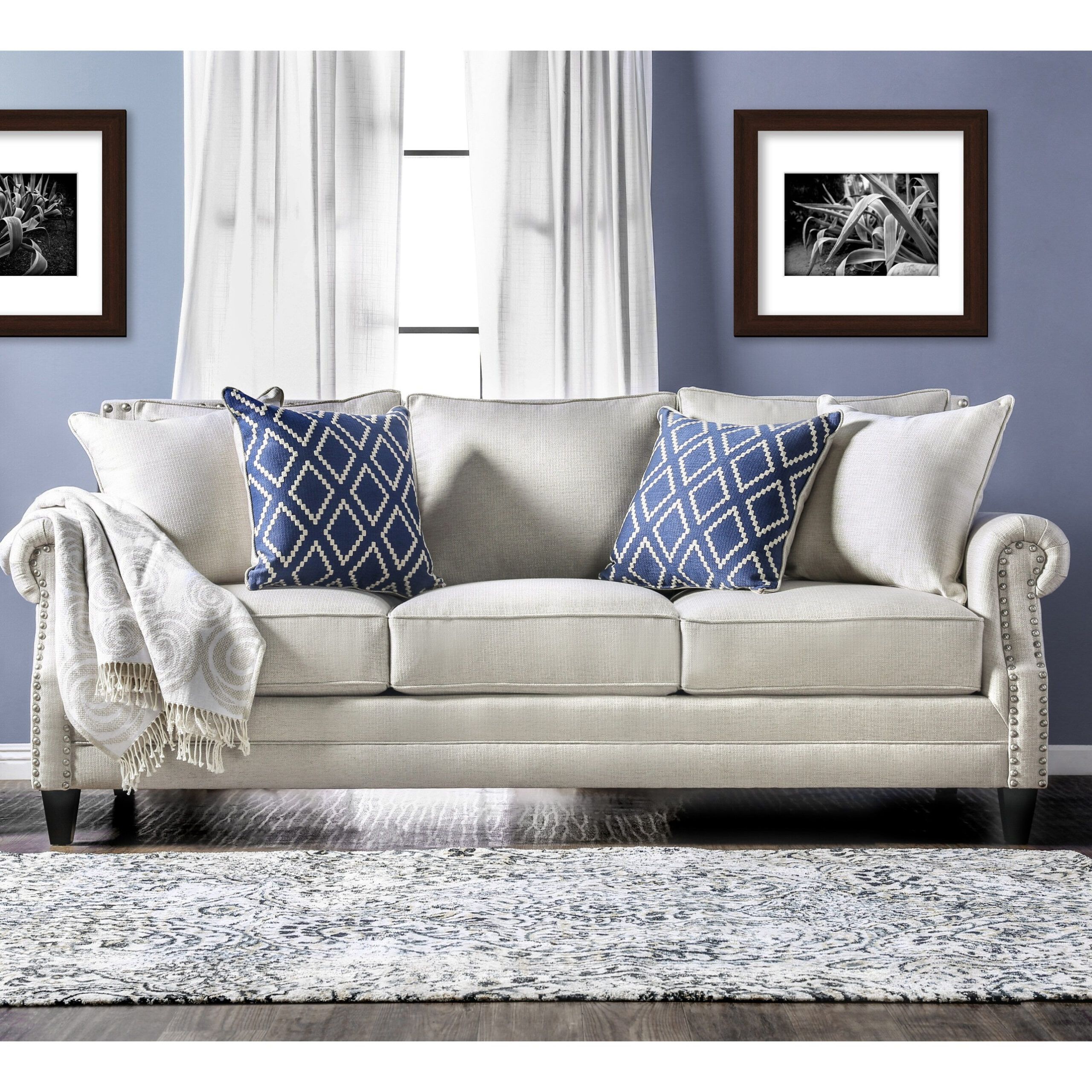 Rolled Arms Sofas - Bed Bath & Beyond intended for Creating a Cohesive Decor Scheme with the Keinisha Transitional Sofa