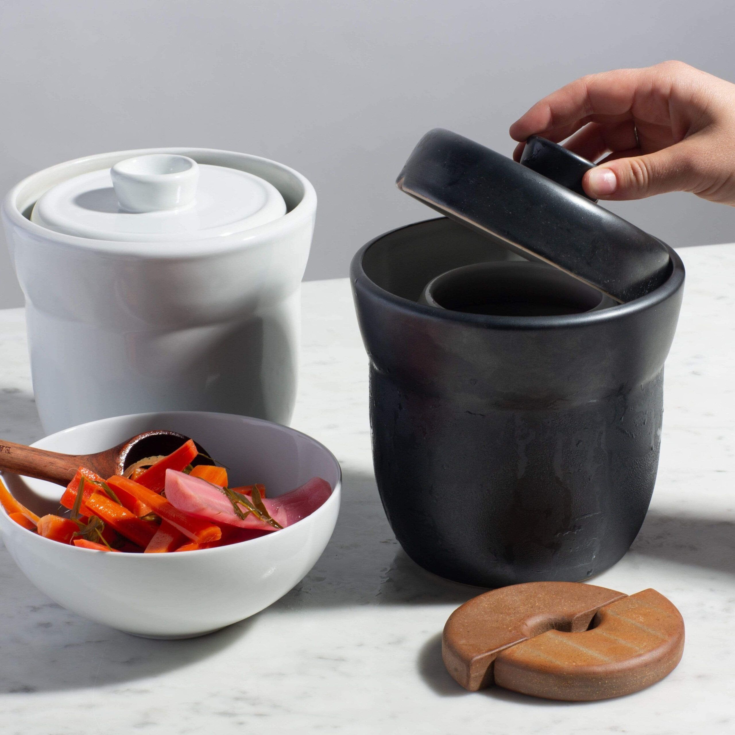 Sarah Kersten Studio 2 Quart Vegetable Fermentation Jar Gunmetal Black ... regarding The Art of Vapor Jar Gun Metal Design Principles and Techniques