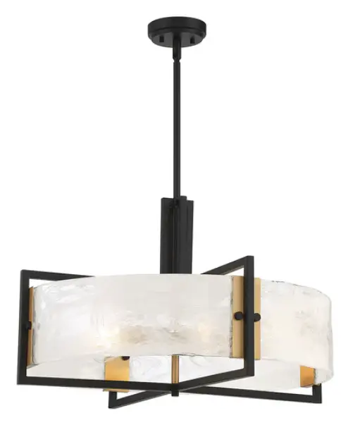 Savoy House 7-1696-5 Hayward 5 Light Matte Black With Warm Brass ... with Illuminating Your Space: A Guide to the Longleaf's Four-Light Design