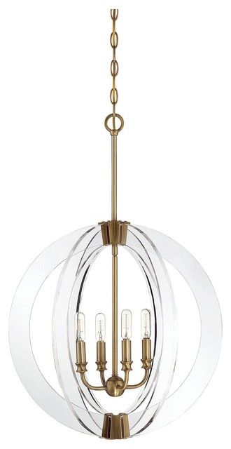 Savoy House 7-9161-4-322 Epsilon 4 Light Pendant - Transitional ... with Savoy House 7-6192-4 Longleaf 4 Light 28"W Drum Outdoor - Burnished Brass