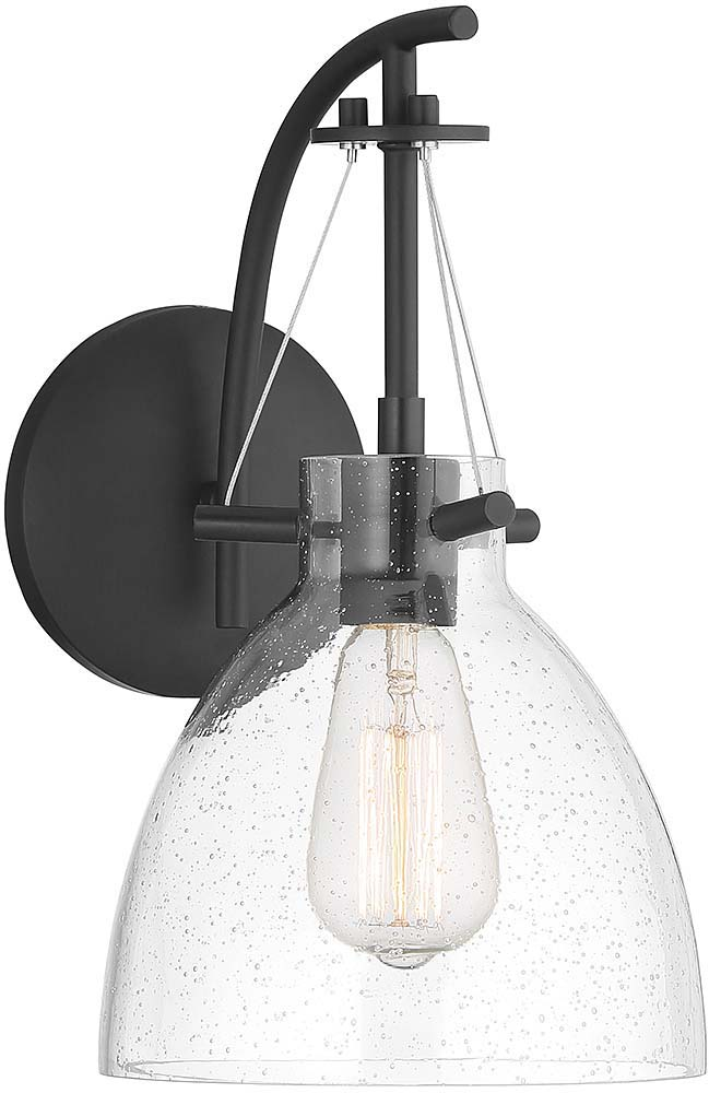 Savoy House 9-7005-1-89 Foster Matte Black 24" Drum Wall Sconce ... intended for Savoy House 7-6192-4 Longleaf 4 Light 28"W Drum Outdoor - Matte Black