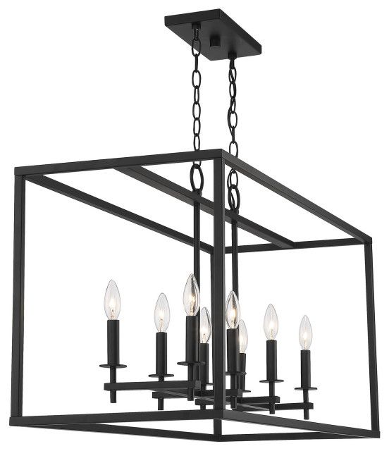 Savoy House Meridian 8-Light Linear Chandelier M7020Mbk, Matte Black ... for Quorum Gentry 8-Light Wet Chandelier, Matte Black, 70-8-59