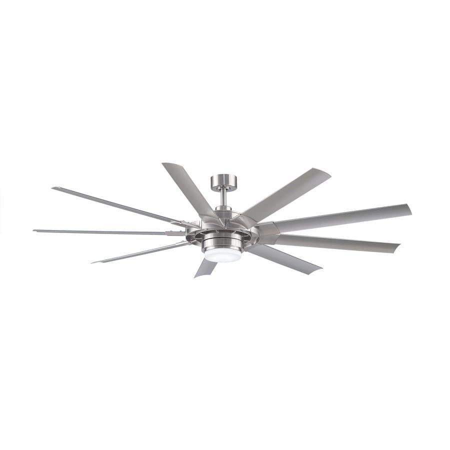 Shop Fanimation Studio Collection Slinger V2 72-In Brushed Nickel ... pertaining to Enhancing Your Living Space Integrating a Ceiling Fan with Your Home Decor