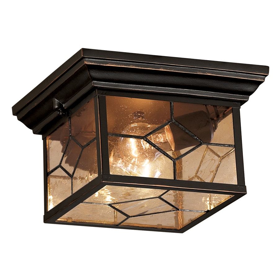 Shop Portfolio Litshire 9.05-In W Oil Rubbed Bronze Outdoor Flush-Mount ... in Savoy House Longleaf The Perfect Blend of Style and Functionality for Your Outdoor Space