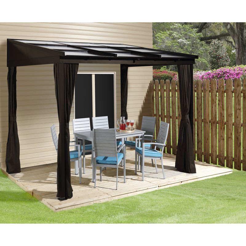 Sojag Sutton 12 Ft. W X 10 Ft. D Aluminum Patio Gazebo | Wayfair.ca within 12 Ft. W X 10 Ft. D Aluminum Patio Hardtop Gazebo