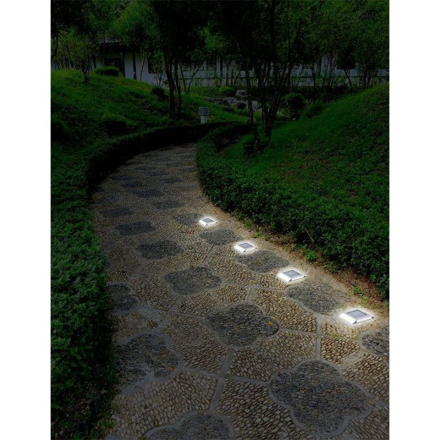 Solar Powered Stainless Steel Outdoor Integrated Led Pathway Light, Set ... regarding Solar Powered Stainless Steel Outdoor Integrated Led Pathway Light, Set Of 2