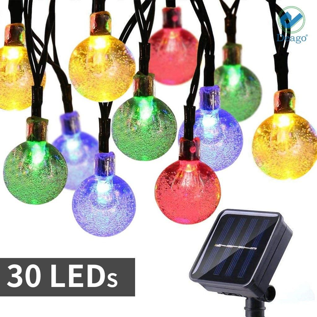 Solar String Lights Globe 20 Feet 30 Crystal Balls Waterproof Led Fairy 238 with From Garden to Balcony Creative Uses for 20 Count Solar String Lights